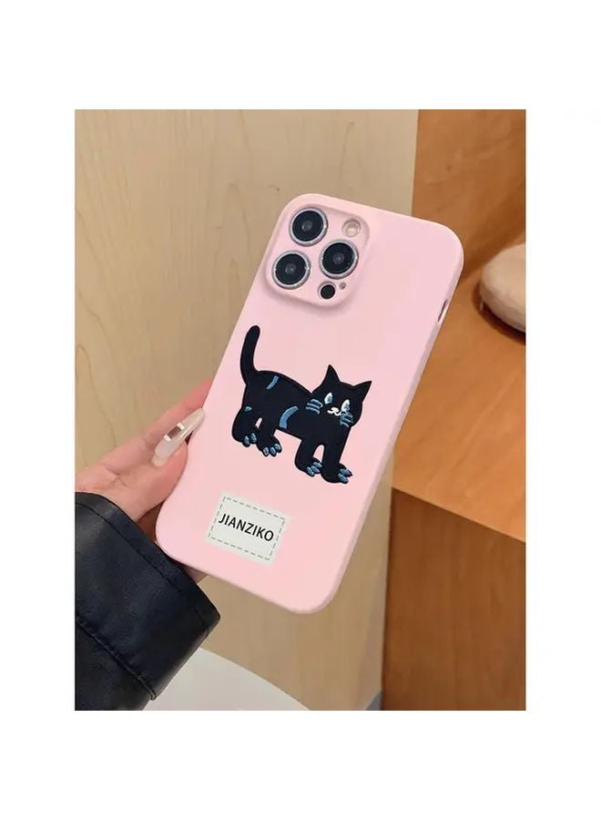 Pink Red Cat Letter iPhone 15 Plus Case Protective Cover - Image 5